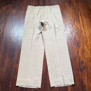 Tommy Bahama Pants Mens 34x30 Beige Silk Rayon Bamboo Chino Trousers